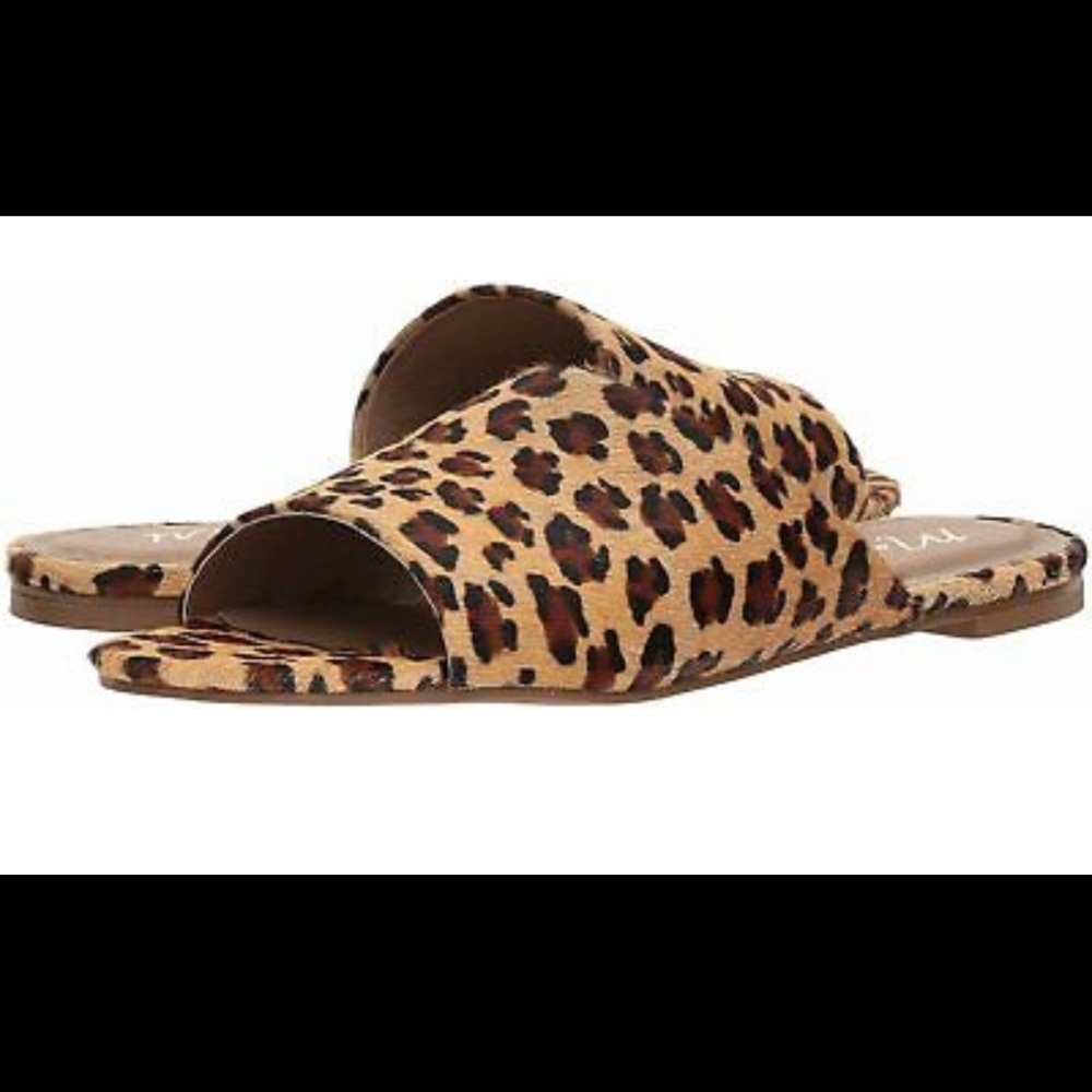Matisse Lira Calf Hair Leopard Animal Print Slip on Sandal - Picture 3 of 13